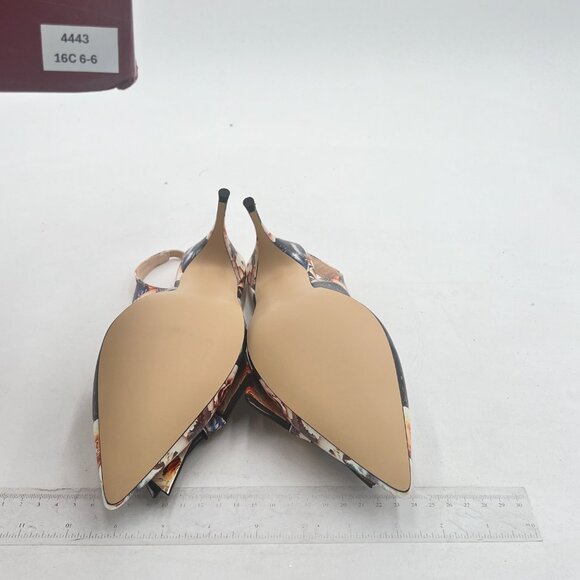 YDN Women Stiletto Mid Heel Pumps Bow Pointed Toe Slingback Slip on Sandals Dres - Picture 6 of 7